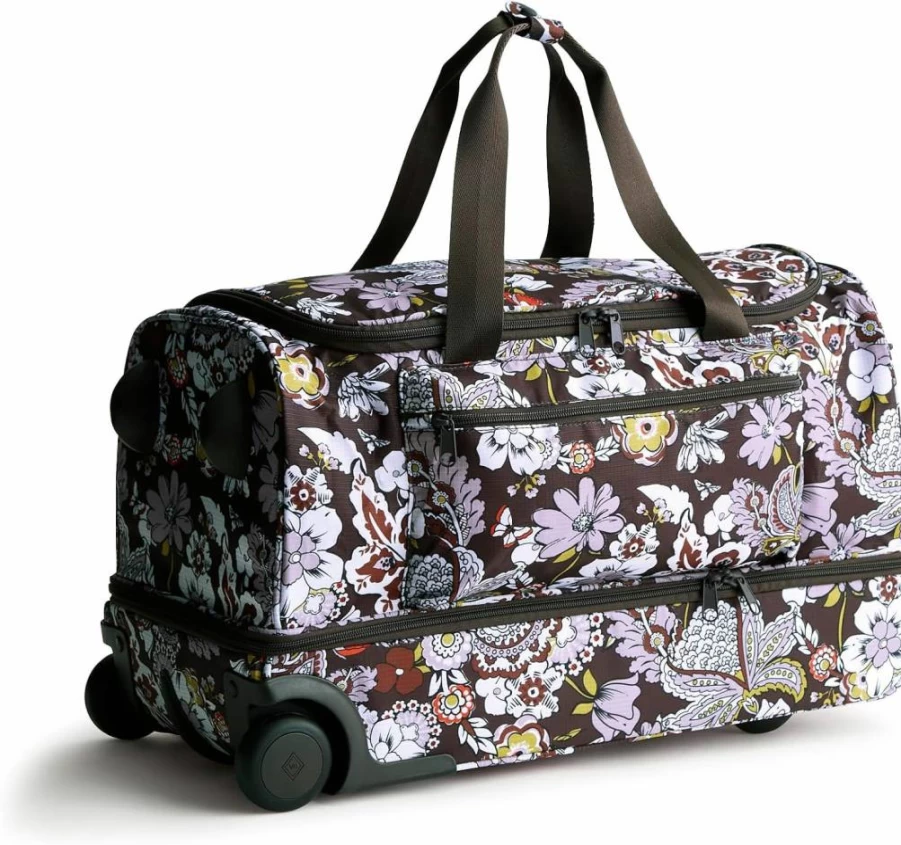 Vera Bradley Women's Lightweight Ripstop Rolling Duffel Bag - Adair Travel Luggage