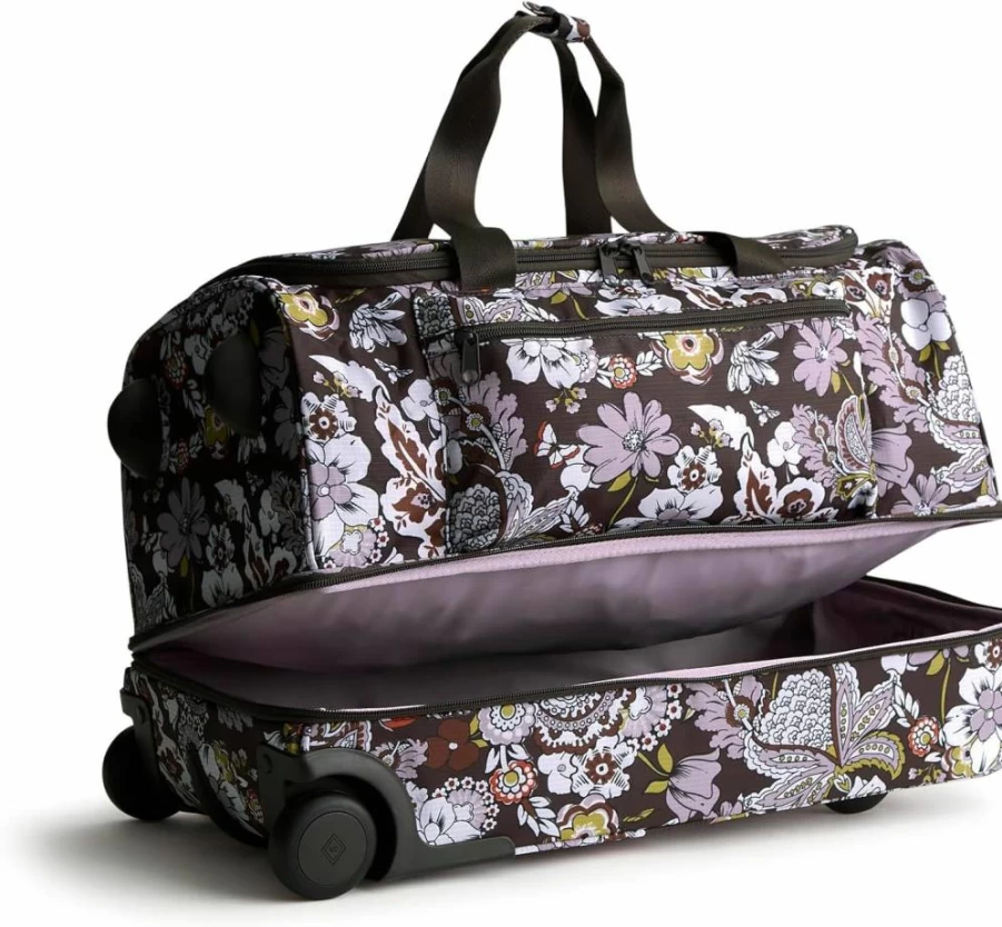 Vera Bradley Women's Lightweight Ripstop Rolling Duffel Bag - Adair Travel Luggage