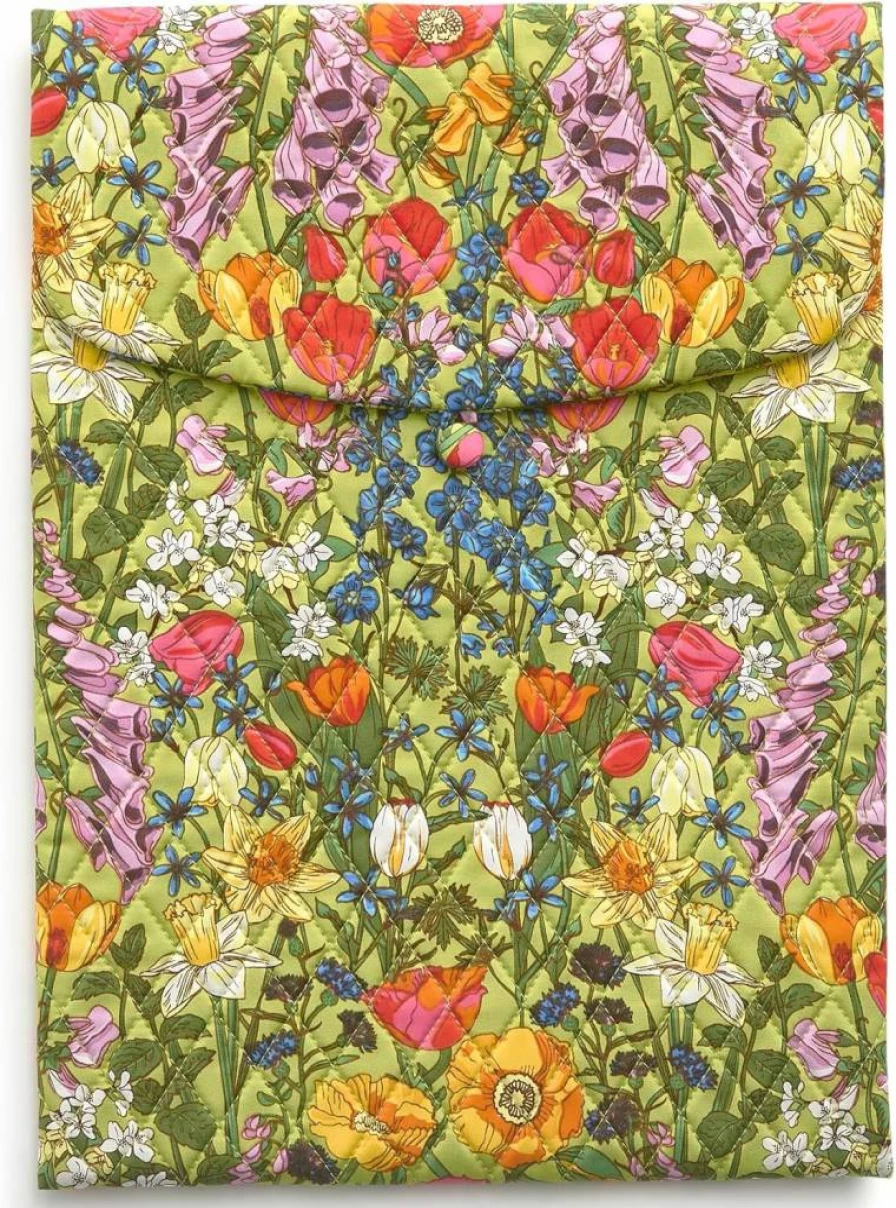 Vera Bradley Large Cotton Envelope Laptop Sleeve for 15-Inch Devices | Premium Tech Organizer