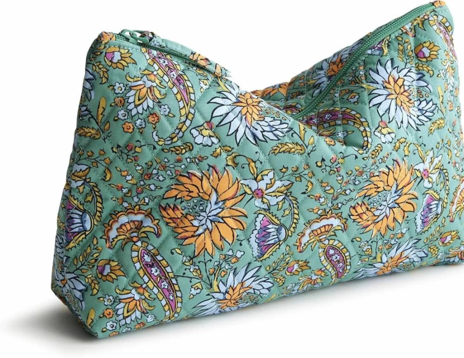 Vera Bradley Gemstone Paisley Large Cotton Pouch – Premium Travel & Storage Organizer