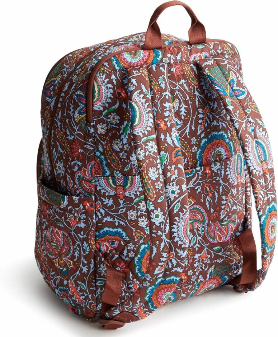 Vera Bradley Women's Large Cotton Backpack - Premium Bancroft Style in Moonless Night, One Size