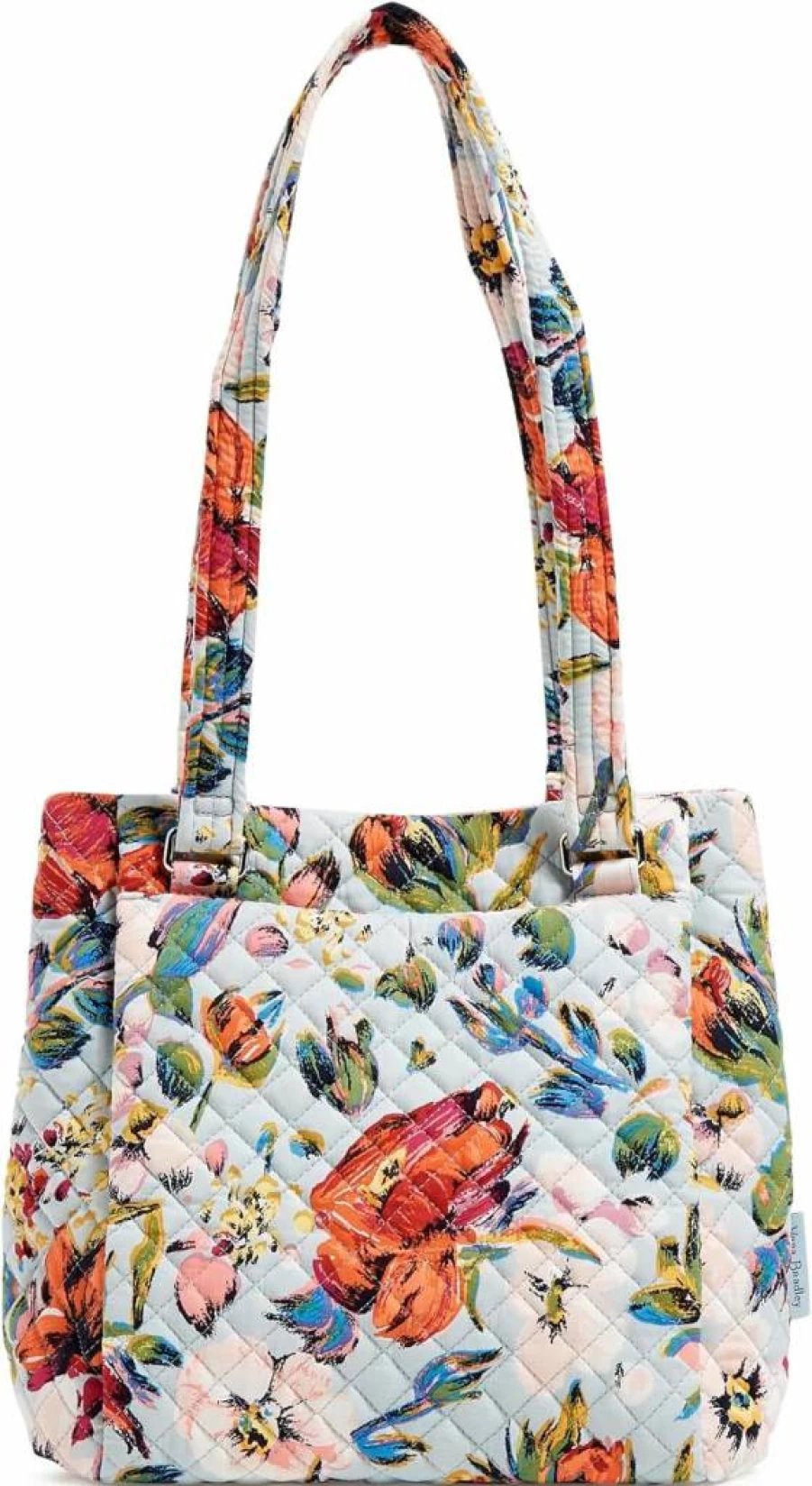 Vera Bradley Women's Multi-Compartment Cotton Satchel Purse – Stylish Shoulder Bag for Women