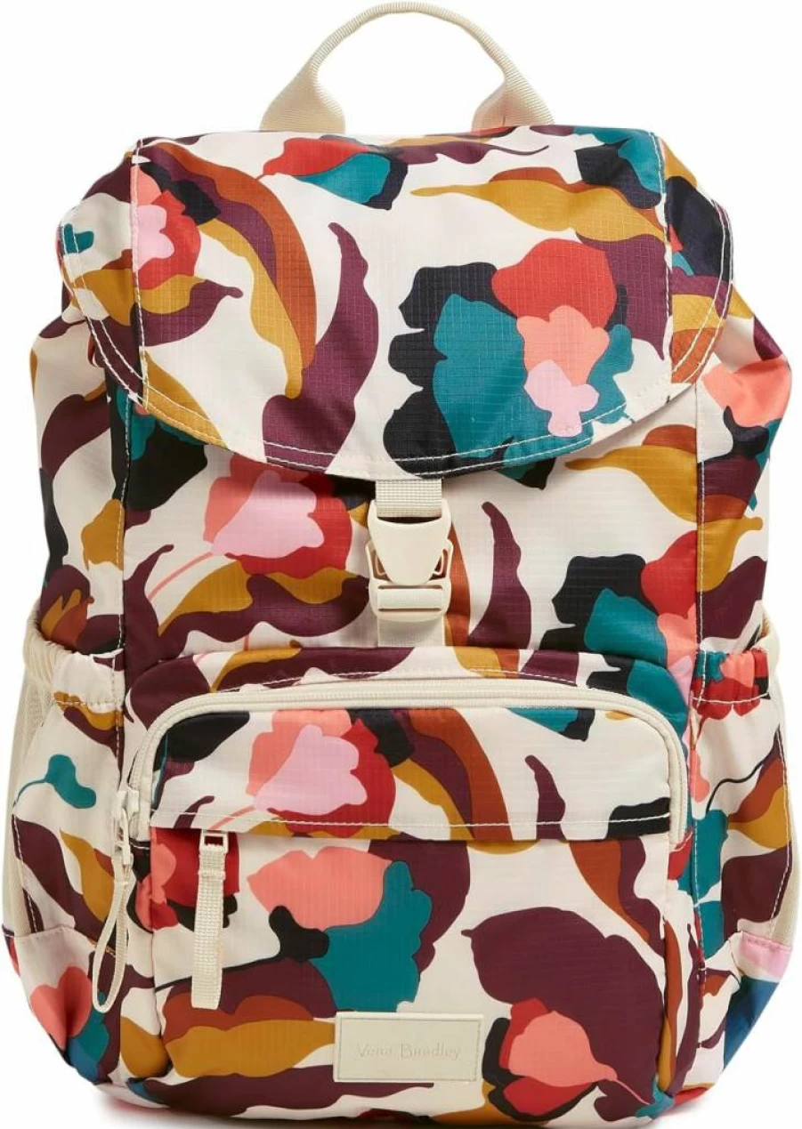 Vera Bradley Black Ripstop Daytripper Backpack - Lightweight Durable Campus Backpack