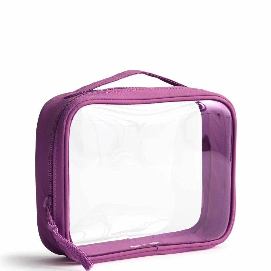 Vera Bradley Clear Cosmetic Bag Transparent Travel Toiletry Organizer