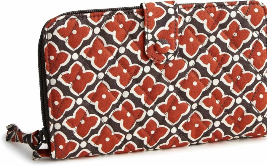 Vera Bradley Women's Large Cotton Tab Wallet – Stylish & Spacious Designer Wallet for Women