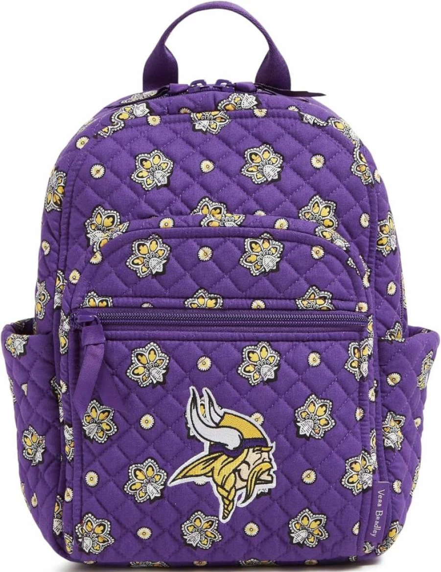 Vera Bradley Women's NFL New Orleans Saints Black & Gold Bandana Cotton Small Backpack