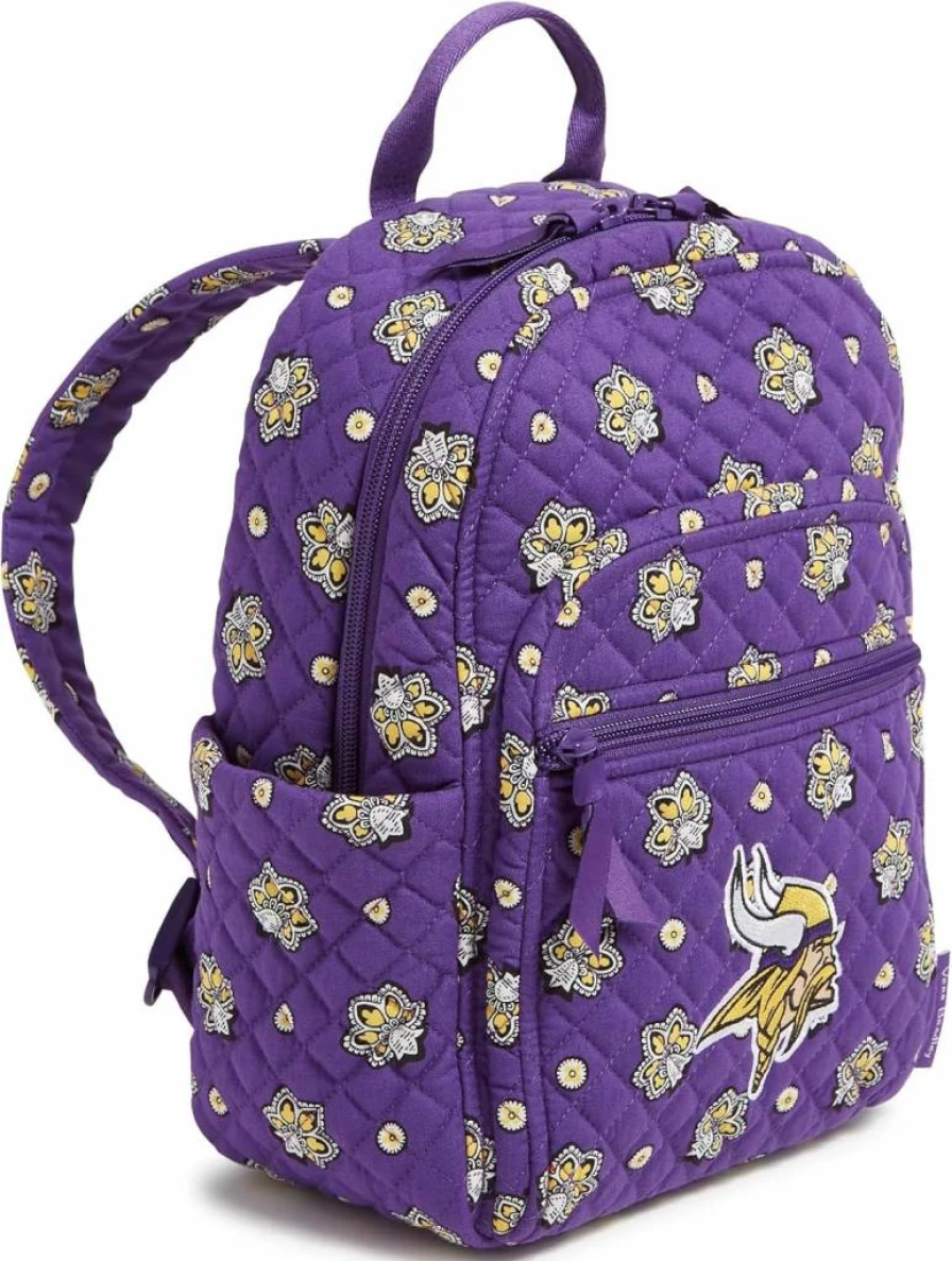 Vera Bradley Women's NFL New Orleans Saints Black & Gold Bandana Cotton Small Backpack
