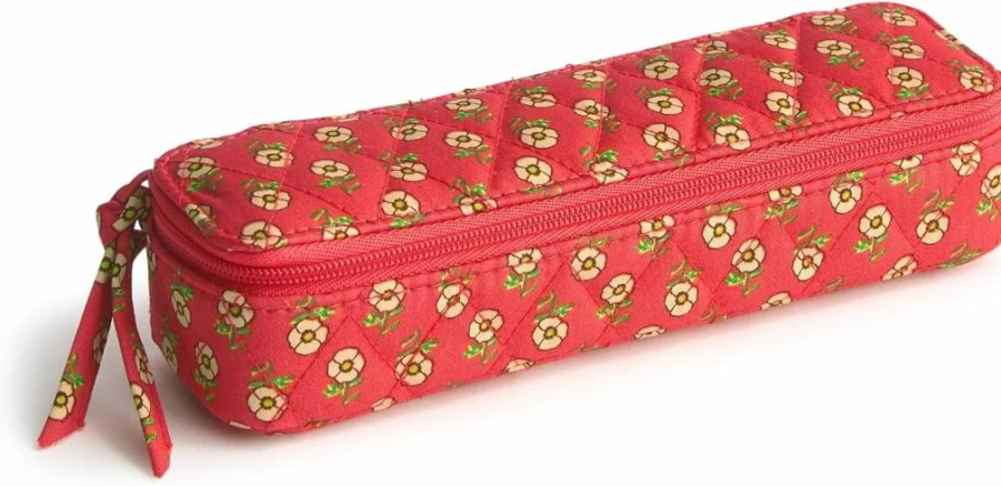 Vera Bradley Tiny Poppies Cotton Travel Pill Organizer Case – Premium Portable Medicine Holder
