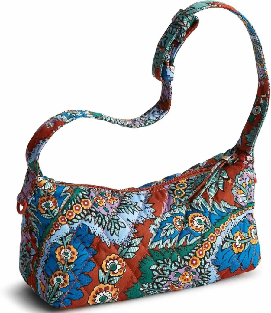 Vera Bradley Cotton Roxbury Crescent Crossbody Bag – Premium Lightweight Handbag for Women
