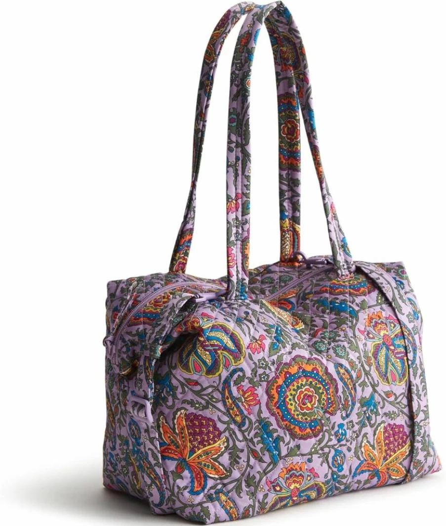 Vera Bradley Woodhill Cotton Tote Bag - Lightweight Shoulder Bag for Women, Stylish & Spacious Handbag