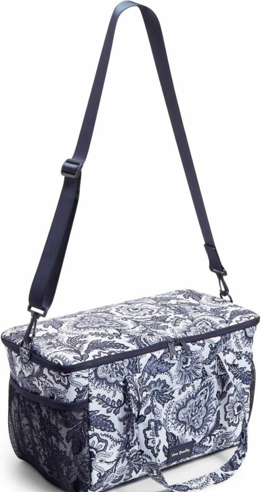Vera Bradley Women's Black Recycled Ripstop Cooler Bag – Eco-Friendly One Size Family Picnic Tote