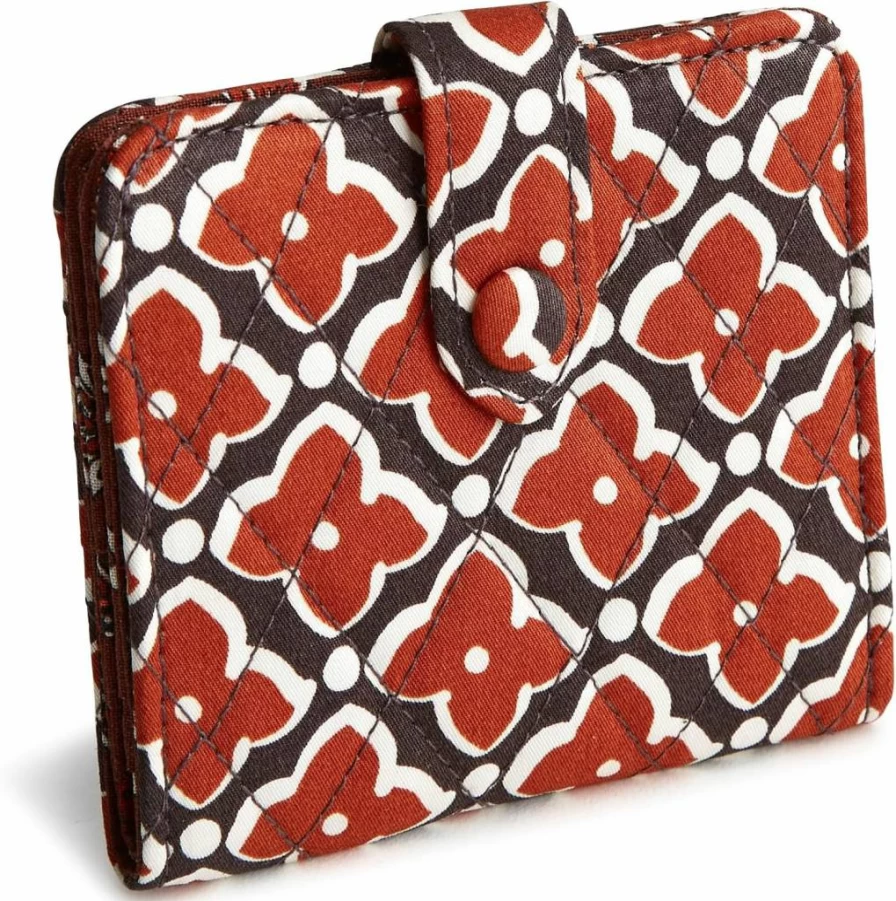 Vera Bradley Small Cotton Wallet - Premium Compact Tab Design for Women