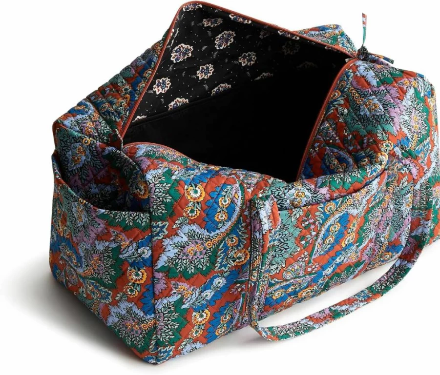 Vera Bradley Original Cotton Duffel Bag for Women – Large Premium Travel Tote