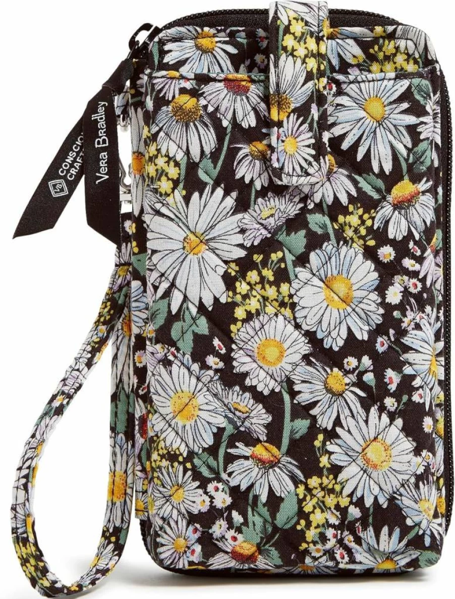 Vera Bradley RFID Blocking Large Cotton Wristlet for Smartphones | Crossbody Phone Pouch