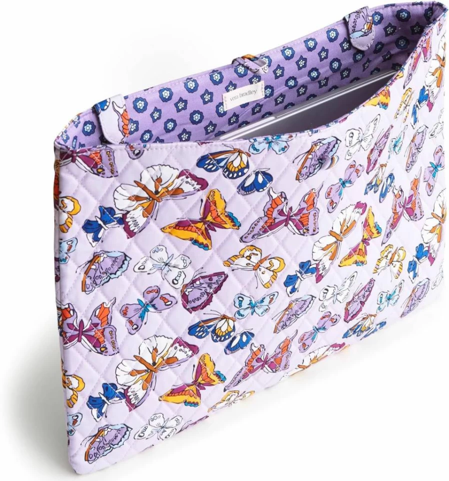 Vera Bradley Laptop Sleeve 13 Inch Premium Cotton Protective Case for MacBook & Notebooks