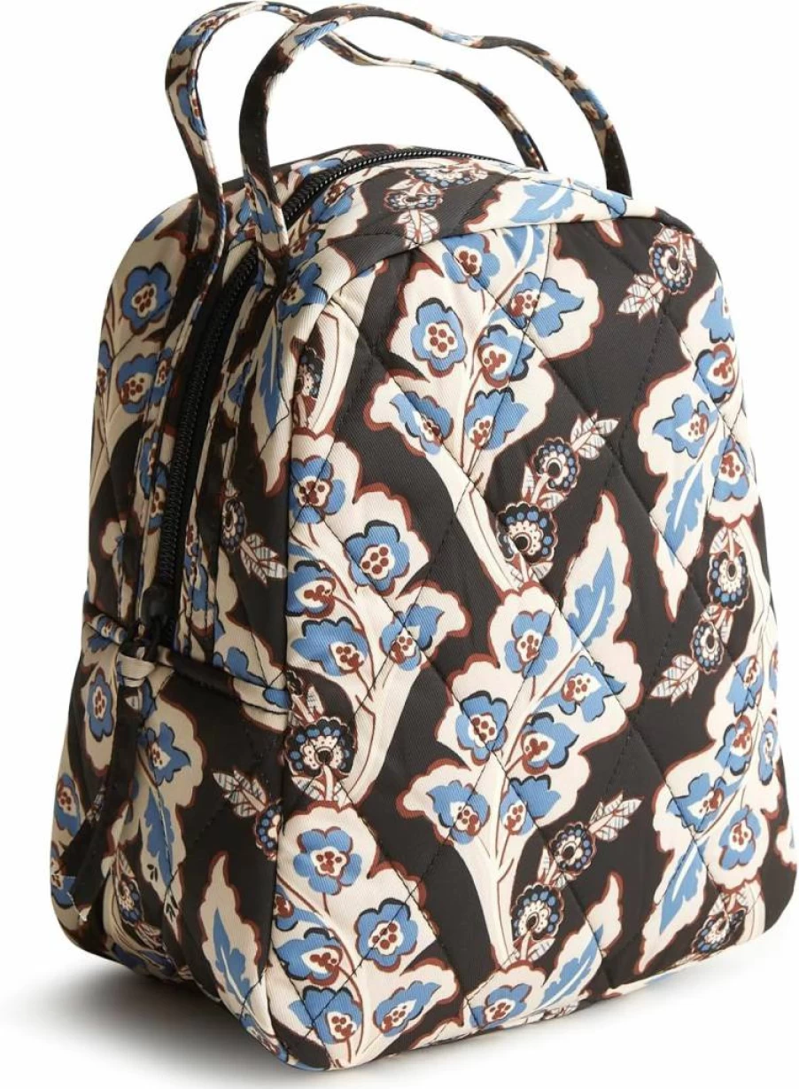 Vera Bradley Tiger's Eye Women's Reusable Lunch Bag - Insulated Performance Twill Tote for Work & School