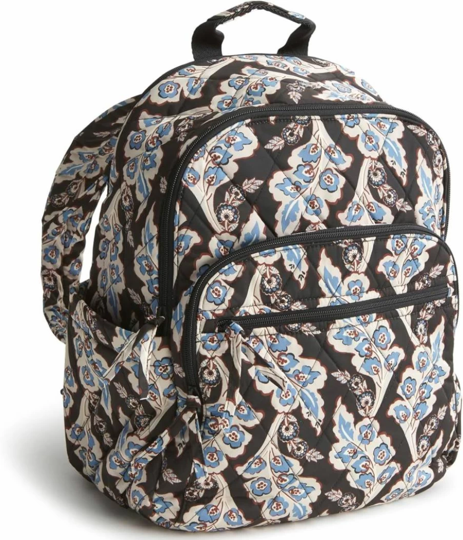 Vera Bradley Women's Tiger's Eye Performance Twill Backpack - Lightweight Durable Bancroft Design for Travel & Work