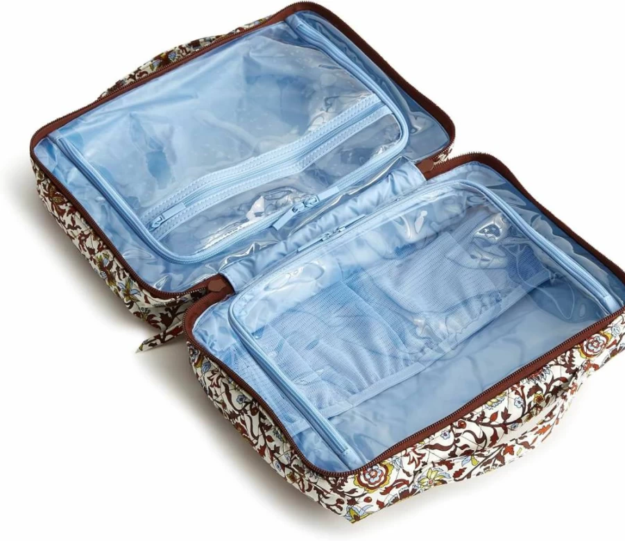 Vera Bradley Paisley Key Cotton Travel Organizer – Lay Flat Premium Toiletry Bag for Travel Accessories