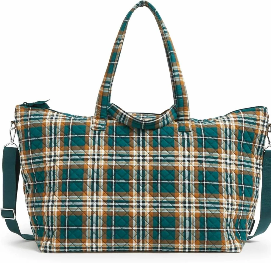 Vera Bradley Cotton Overnight Bag for Women - Lightweight Travel Tote with Stylish Patterns