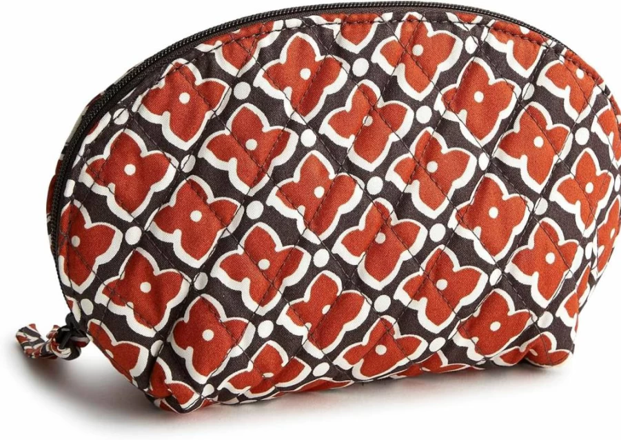 Vera Bradley Women's Mini Dome Cosmetic Bag - Premium Cotton Travel Organizer