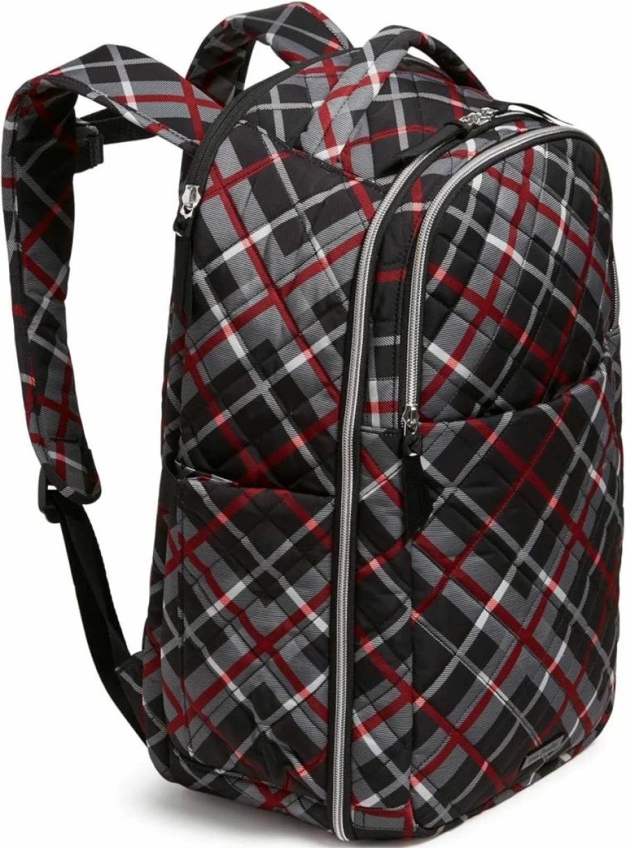 Vera Bradley Black Performance Twill Backpack - Lightweight Travel Bag for Women, Durable One-Size Daypack