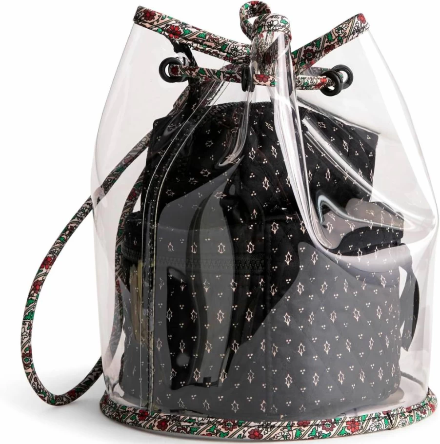 Vera Bradley Women's 3-Piece Cotton Cosmetic Bag Set | Premium Makeup Organizer Travel Pouch