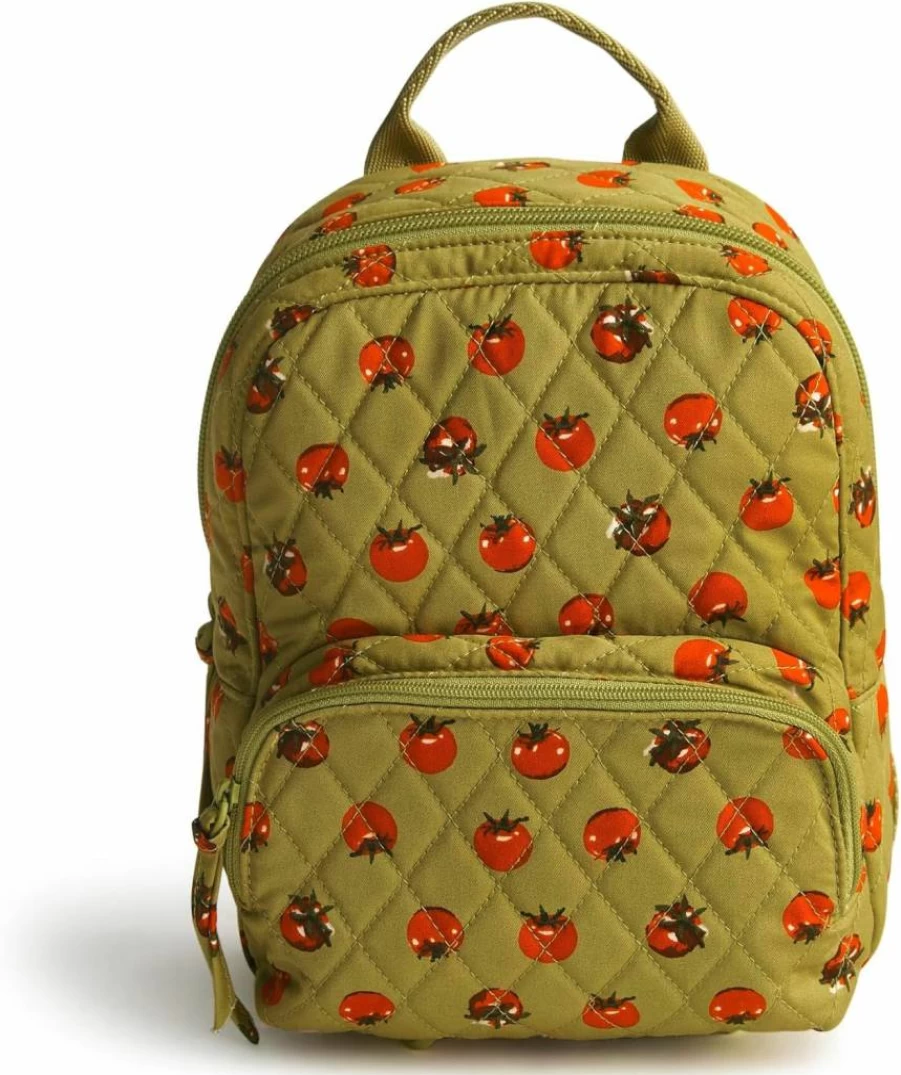 Vera Bradley Women's Colorful Bouquet Mini Backpack - Premium Cotton Banbury Daypack for Women, One Size