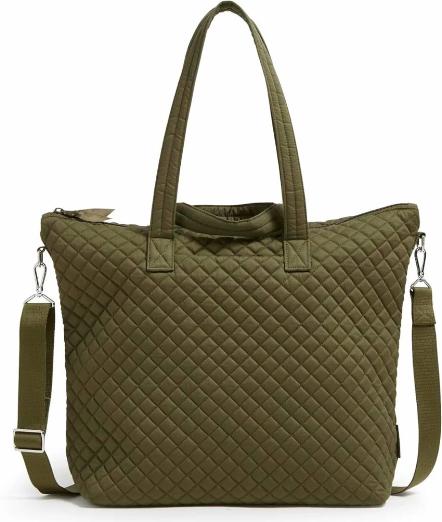 Vera Bradley Cotton Slouchy Tote Bag for Women - Lightweight Stylish Handbag