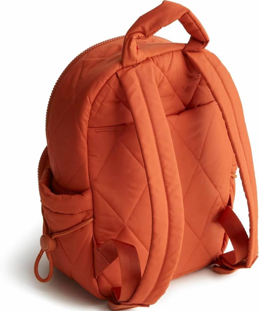 Vera Bradley Small Featherweight Banbury Backpack - Lightweight Lotus Montage Design in Roasted Pecan