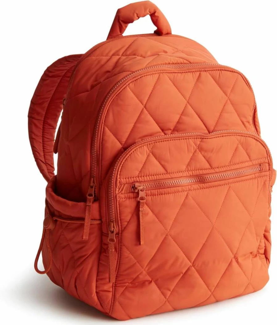 Vera Bradley Featherweight Bancroft Lightweight Backpack for Women, Spinach Green – Stylish & Functional Travel Bag