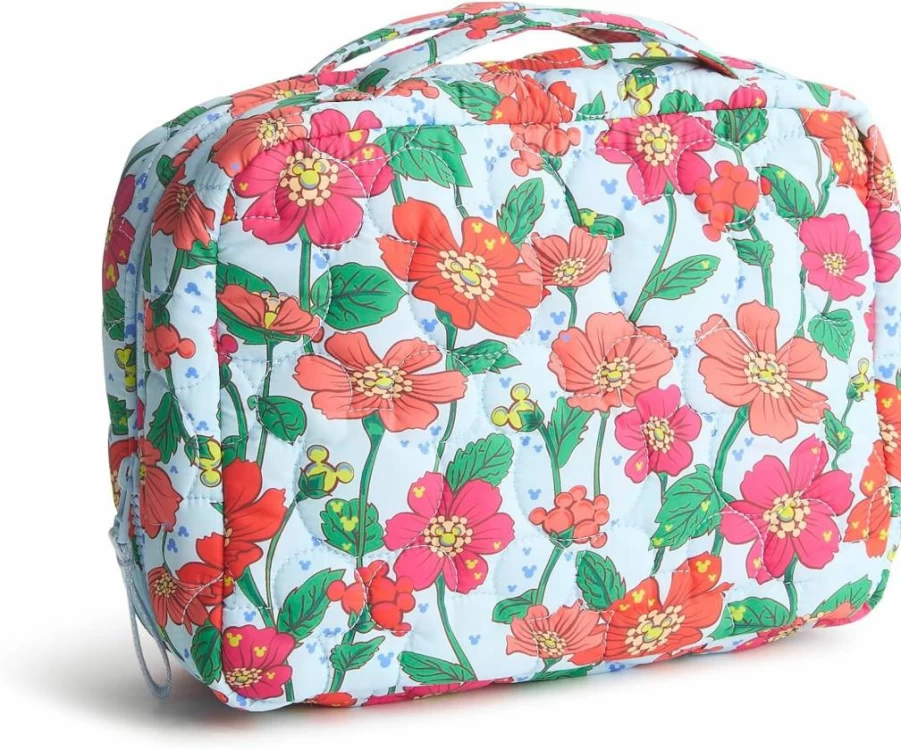 Vera Bradley Disney Mickey Meadow Featherweight Hanging Organizer for Women, One Size Travel Toiletry Bag