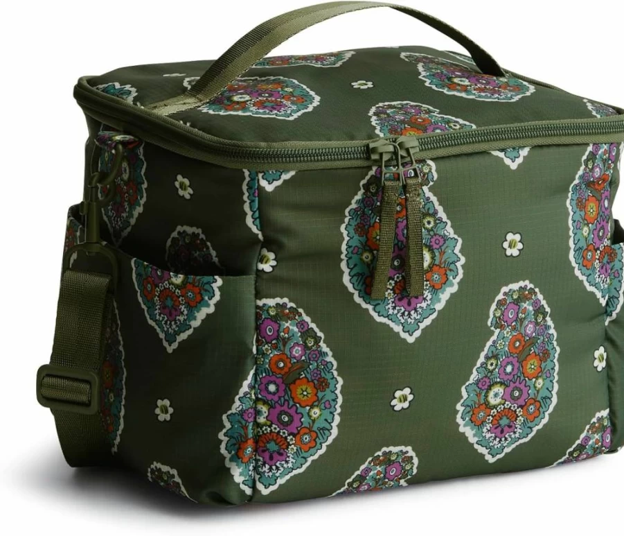 Vera Bradley Women's Insulated Lunch Bag - Reusable Ripstop Polyester Cooler Tote for Work & Picnics