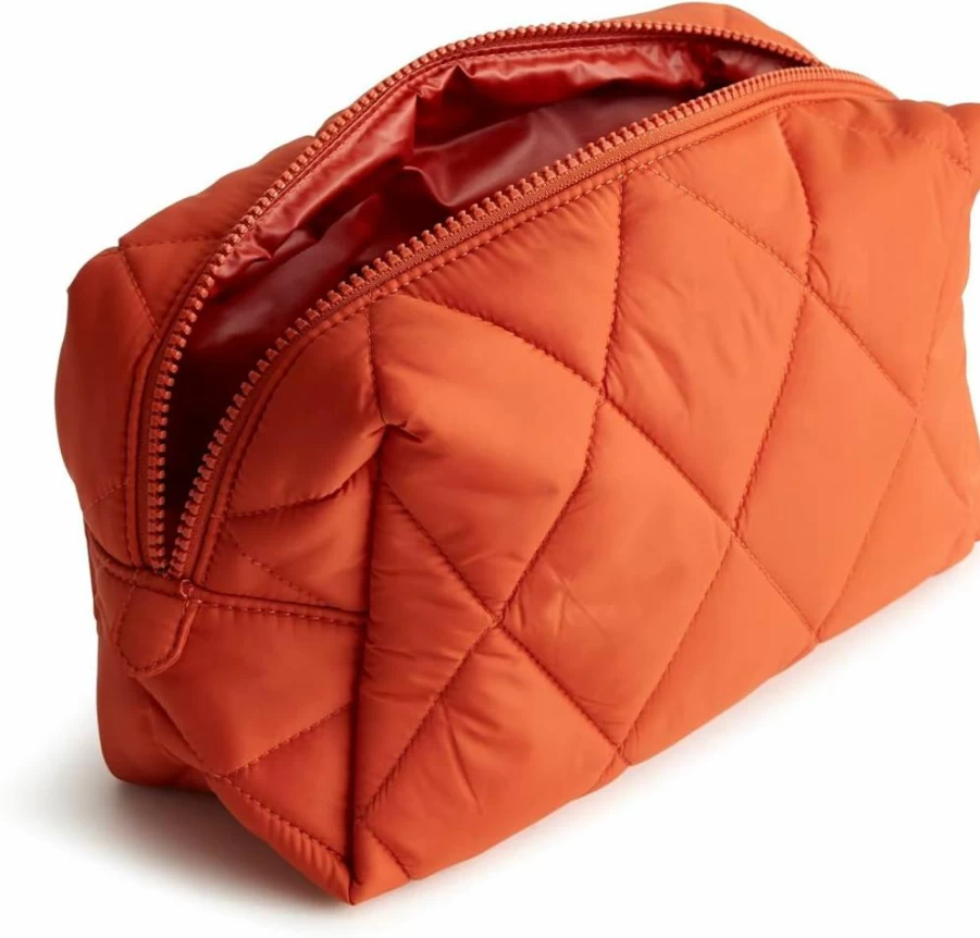 Vera Bradley Featherweight Large Cosmetic Case for Women | Lightweight Travel Makeup Bag