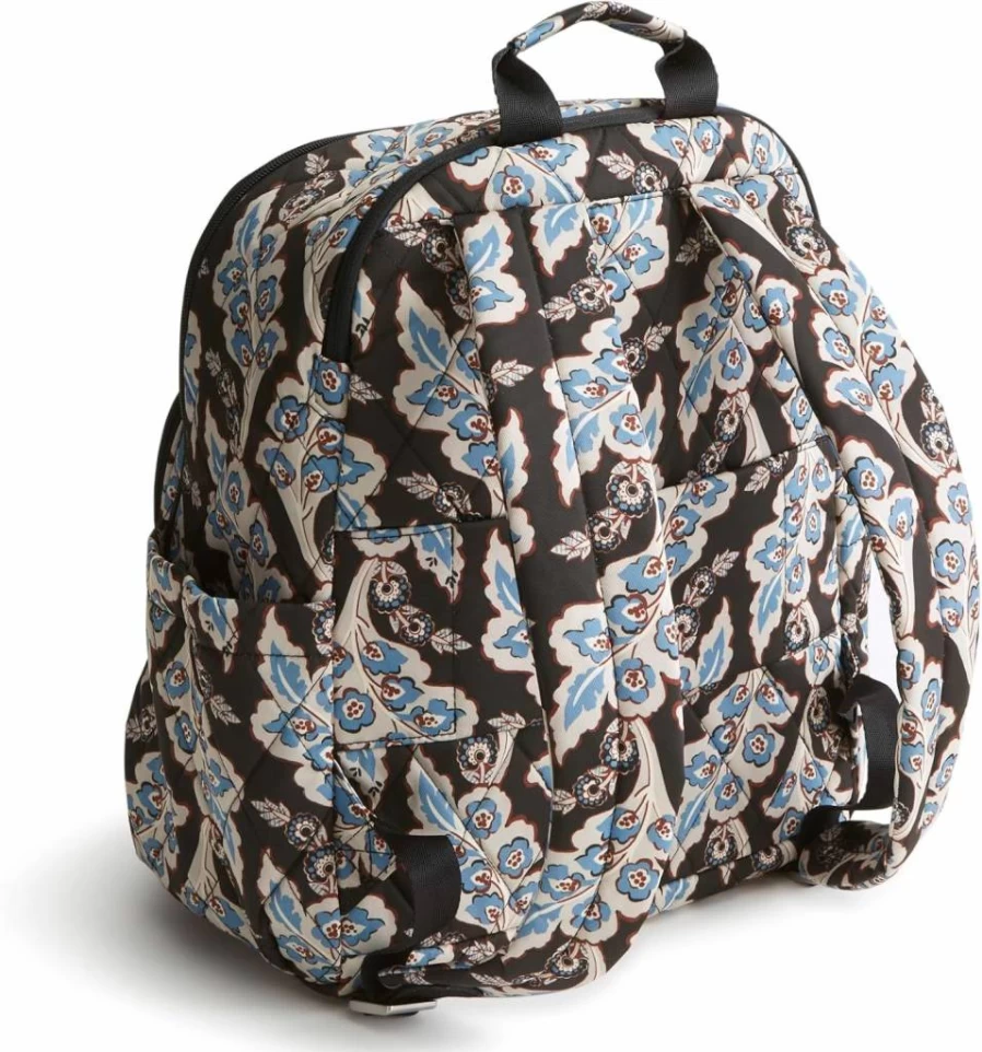 Vera Bradley Moonless Night Performance Twill Backpack - Lightweight Durable Bancroft School Travel Laptop Bag