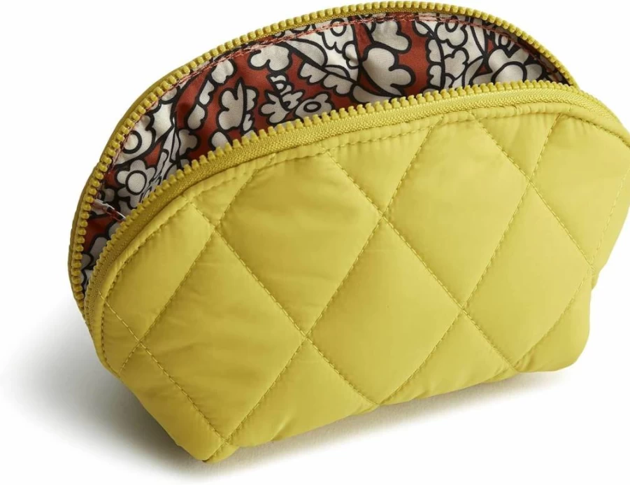 Vera Bradley Mini Dome Featherweight Cosmetic Bag for Women | Lightweight Makeup Pouch