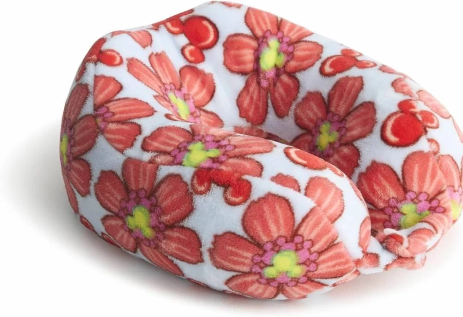 Vera Bradley Disney Mickey Mouse Kaleidoscope Fleece Travel Neck Pillow - Soft Multi-Pattern Comfort for Airplane & Car