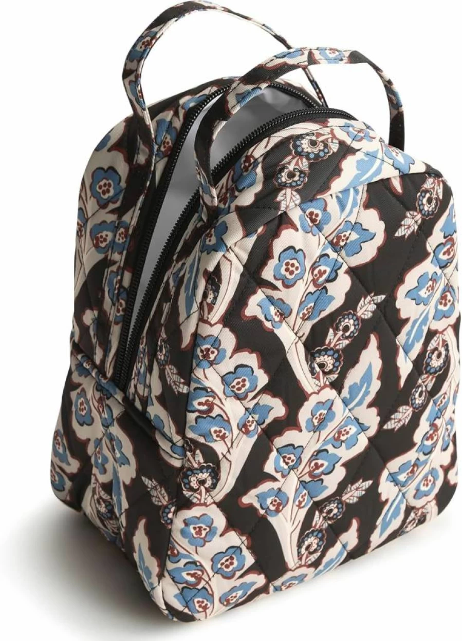 Vera Bradley Women's Insulated Lunch Box - Reusable Moonless Night Tote for Work & School, Lightweight & Spacious Lunch Bag