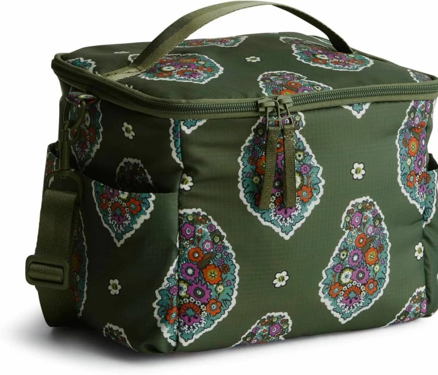 Vera Bradley Women's Insulated Lunch Bag with Ripstop Polyester Fabric for Work or School