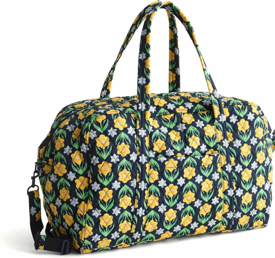 Vera Bradley Miramar Weekender Bag - Large Cotton Travel Tote for Women, Premium Carryall with Handles, Spacious Overnight Bag