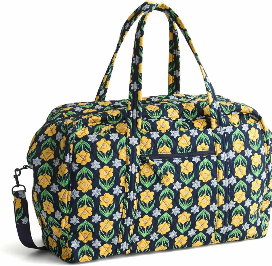 Vera Bradley Miramar Weekender Bag - Large Cotton Travel Tote for Women, Premium Carryall with Handles, Spacious Overnight Bag