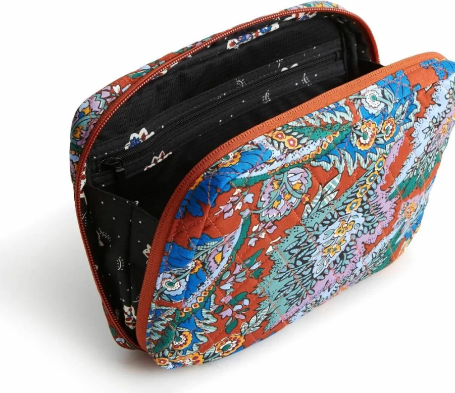 Vera Bradley Women's Cotton Cord Organizer – Premium Travel Cable Organizer Pouch for Electronics Accessories