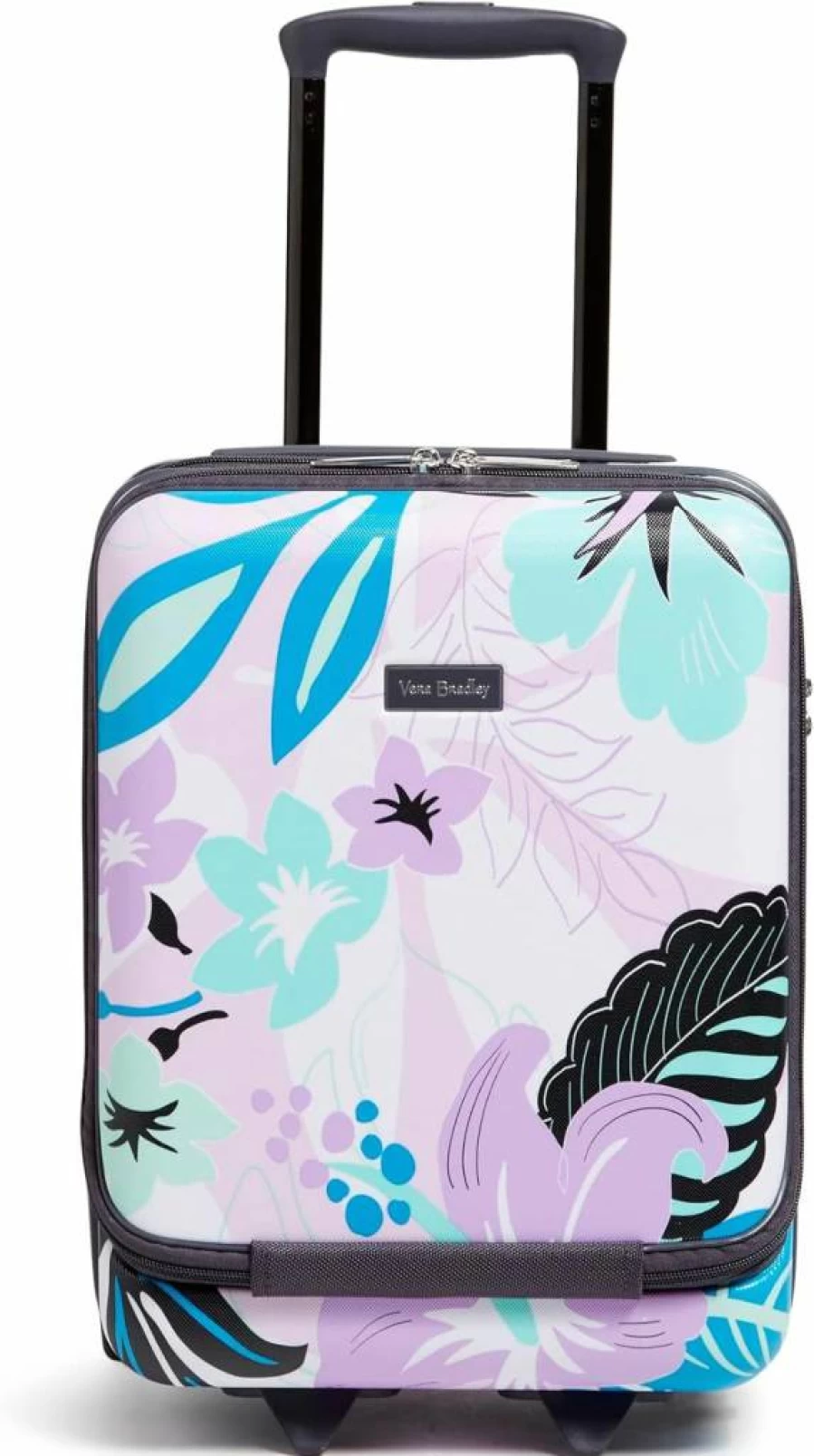 Vera Bradley Fresh-Cut Floral Green Hardside Underseat Rolling Carry-On Suitcase for Women