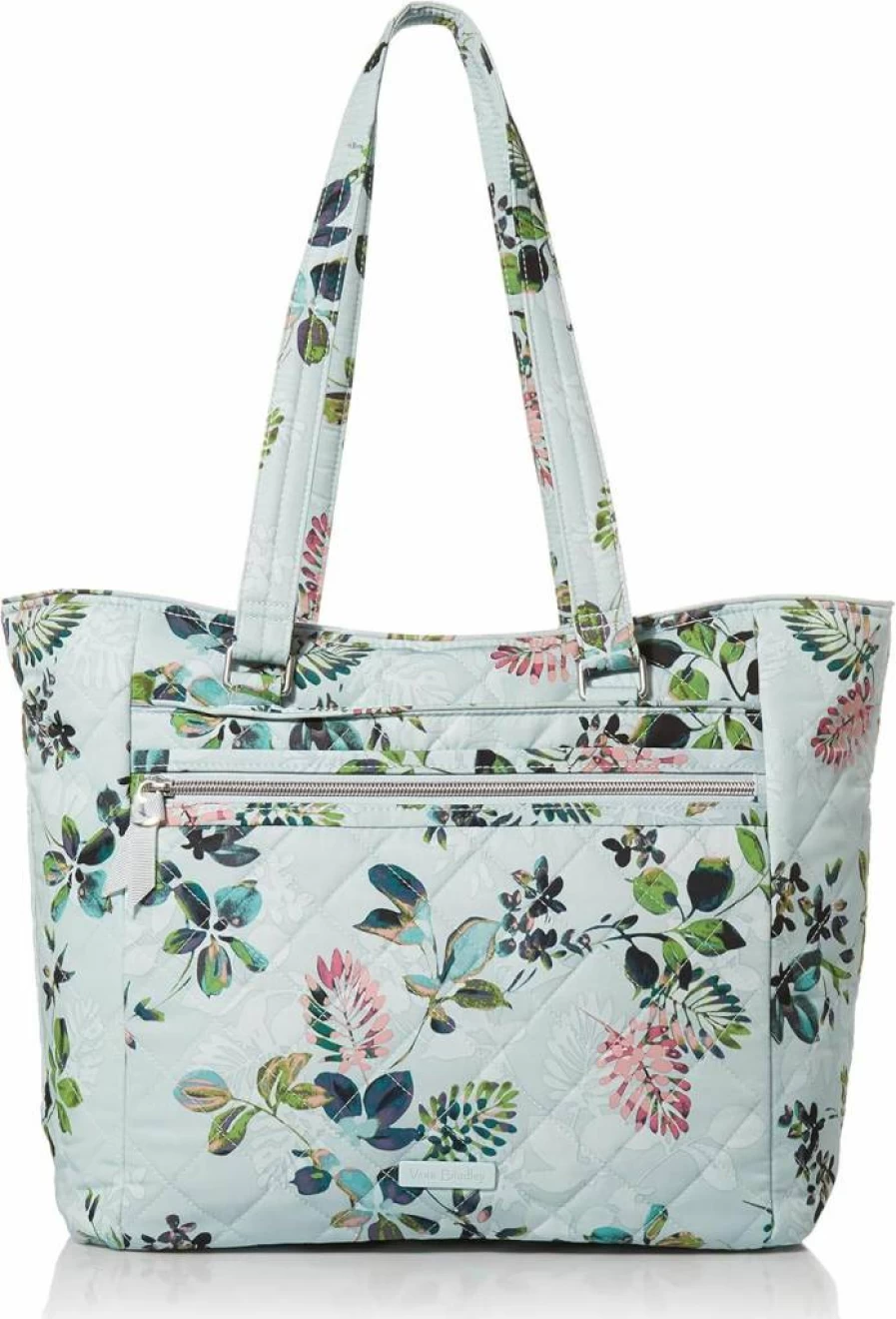 Vera Bradley Women's Twill Work Tote Bag - Lightweight Durable Office Tote for Women - Stylish Professional Handbag with Multiple Pockets