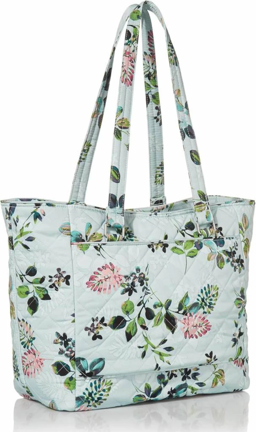 Vera Bradley Women's Twill Work Tote Bag - Lightweight Durable Office Tote for Women - Stylish Professional Handbag with Multiple Pockets