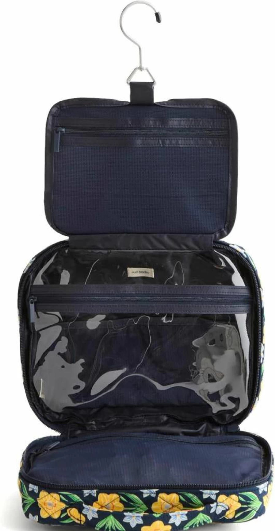 Vera Bradley Daffodils Hanging Travel Organizer – Premium Cotton Toiletry Bag for Women, Portable Storage Pouch for Bathroom & Vacation Accessories