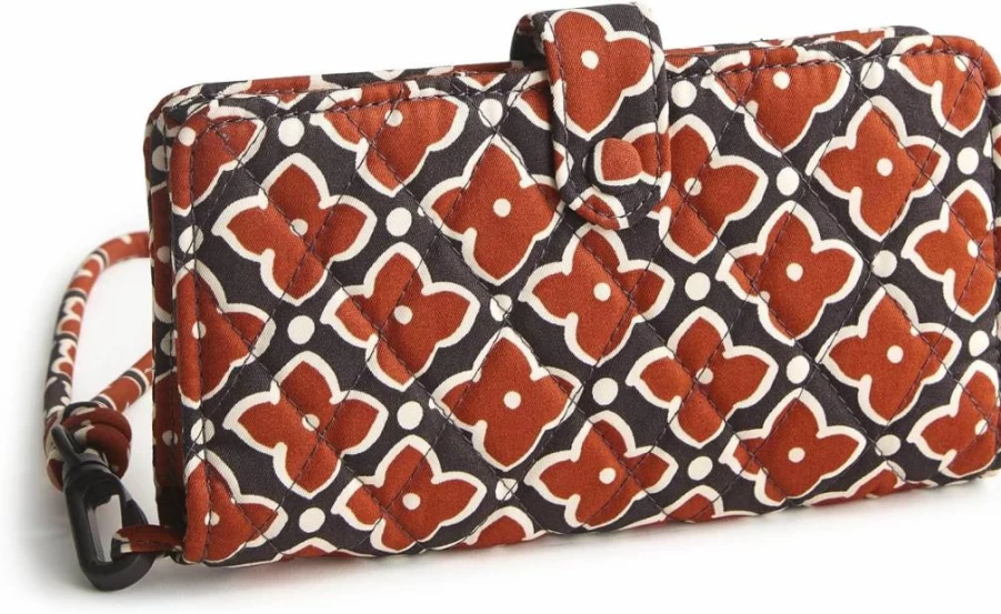 Vera Bradley Cotton Wristlet Phone Case - Premium Wrist Strap Pouch for Smartphones