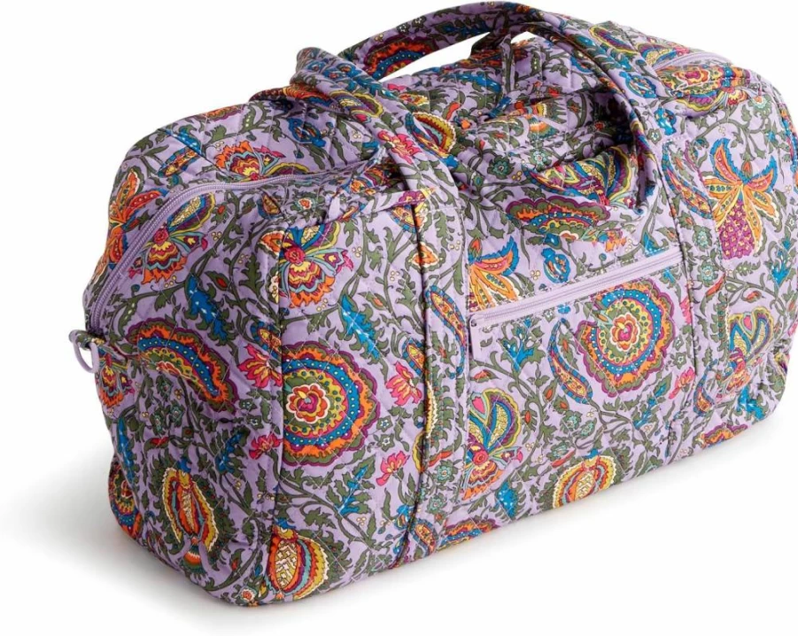 Vera Bradley Miramar Weekender Bag - Premium Cotton Travel Tote for Women, Stylish Carryall Overnight Bag