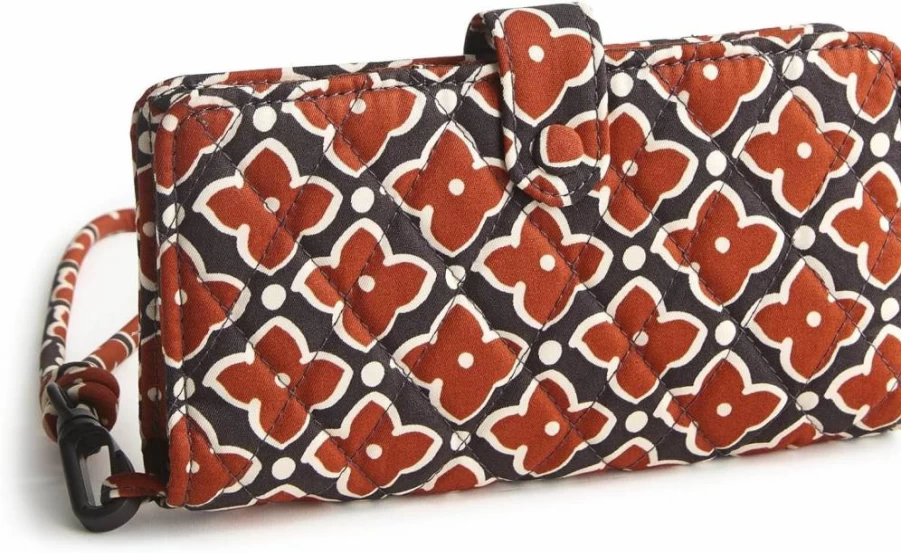 Vera Bradley Cotton Wristlet Phone Case - Premium Wrist Strap Pouch for Smartphones