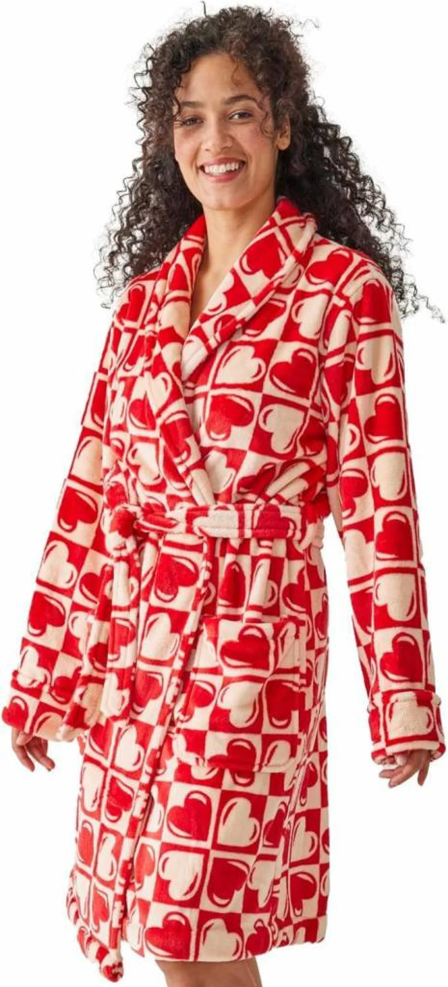 Vera Bradley Women's Cozy Fleece Robe - Soft Plush Loungewear with Pockets