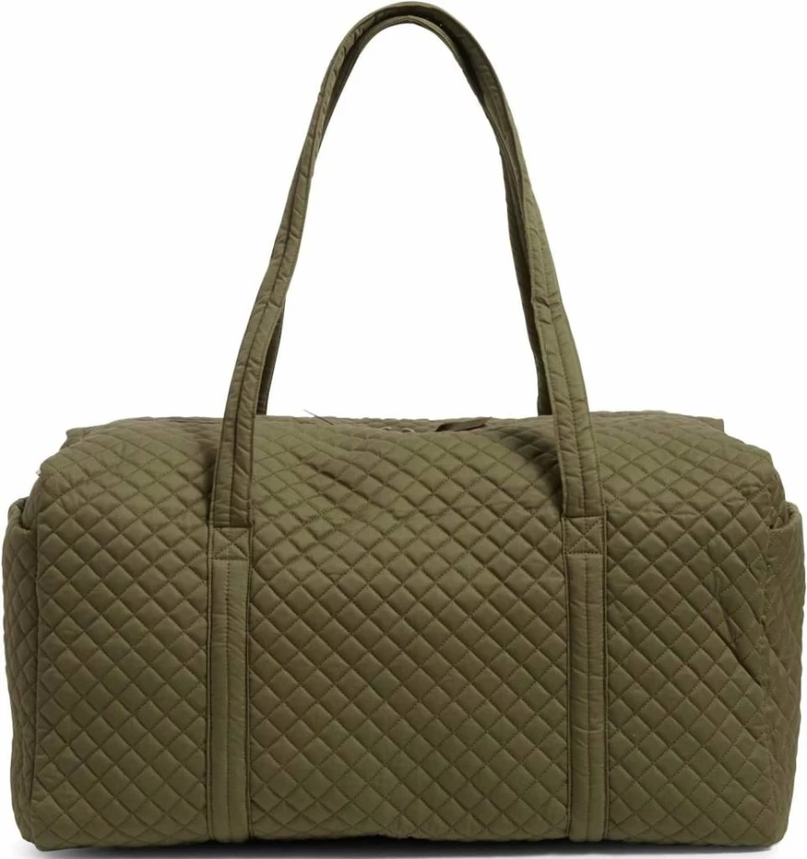 Vera Bradley Women's Large Cotton Travel Duffel Bag - Botanical Paisley Print, Spacious One-Size Tote for Gym, Weekend & Vacation